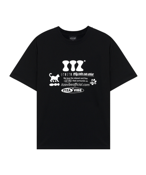 ITZAVIBE(イッザバイブ)の「ITZ OFFICIAL LOGO T SHIRT - BLACK(Tシャツ/カットソー・レディース・その他・LARGE/SMALL)」の1枚目の写真