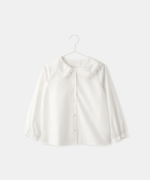 ROPE' PICNIC（ロペピクニック）の「【KIDS/キッズ】ビックカラーブラウス/セレモニー対応（シャツ/ブラウス・キッズ・ホワイト・110/120/130/140/150）」の2枚目の写真