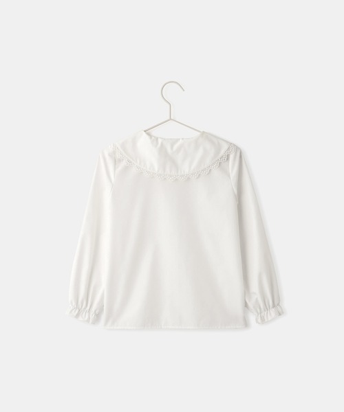 ROPE' PICNIC（ロペピクニック）の「【KIDS/キッズ】ビックカラーブラウス/セレモニー対応（シャツ/ブラウス・キッズ・ホワイト・110/120/130/140/150）」の3枚目の写真
