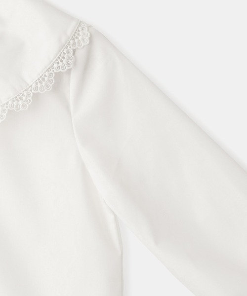 ROPE' PICNIC（ロペピクニック）の「【KIDS/キッズ】ビックカラーブラウス/セレモニー対応（シャツ/ブラウス・キッズ・ホワイト・110/120/130/140/150）」の7枚目の写真