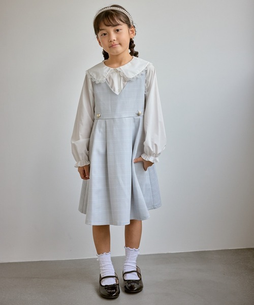 ROPE' PICNIC（ロペピクニック）の「【KIDS/キッズ】ビックカラーブラウス/セレモニー対応（シャツ/ブラウス・キッズ・ホワイト・110/120/130/140/150）」の13枚目の写真