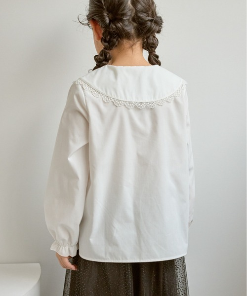 ROPE' PICNIC（ロペピクニック）の「【KIDS/キッズ】ビックカラーブラウス/セレモニー対応（シャツ/ブラウス・キッズ・ホワイト・110/120/130/140/150）」の17枚目の写真