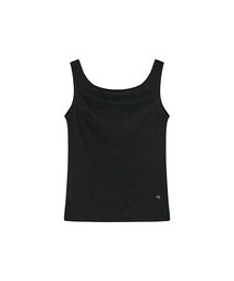 Balm Off-Shoulder Sleeveless T-Shirt _ Black
