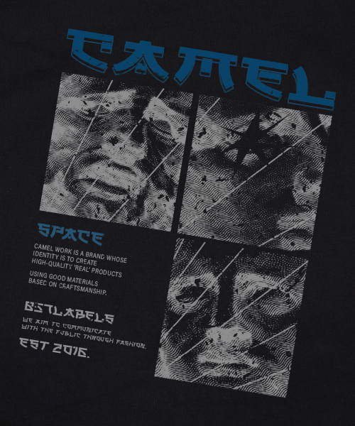 CAMEL WORK(キャメルワーク)の「カメルクラシックミス半袖Tシャツ(ブラック)(Tシャツ/カットソー・メンズ・その他・LARGE/MEDIUM/X-LARGE)」の4枚目の写真