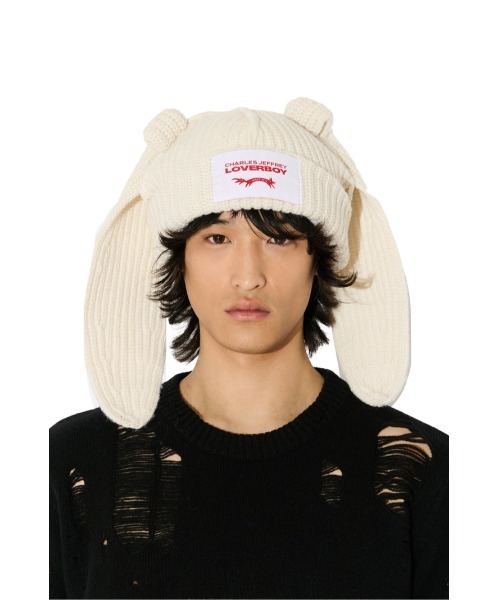 CHUNKY RABBIT BEANIE（ニットキャップ/ビーニー）｜Charles Jeffrey