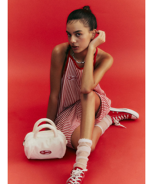 MENASOO(ミナス)の「MENASOO SUMMER STRIPE TERRY STRAP ONEPIECE_RED(ワンピース・レディース・レッド・F)」の15枚目の写真