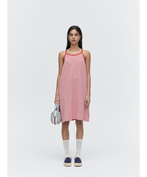 MENASOO(ミナス)の「MENASOO SUMMER STRIPE TERRY STRAP ONEPIECE_RED(ワンピース・レディース・レッド・F)」の17枚目の写真