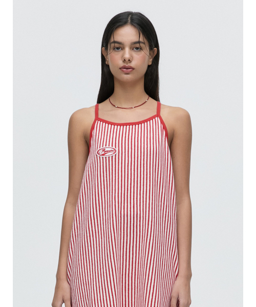 MENASOO(ミナス)の「MENASOO SUMMER STRIPE TERRY STRAP ONEPIECE_RED(ワンピース・レディース・レッド・F)」の20枚目の写真