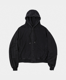 LETTERCOMO（レテルコモ）の「ヘビーウェイトガーメントフードジャケットストーンブラック（パーカー）」