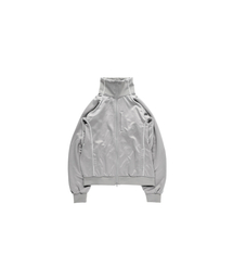 THEWARLD（ザワールド）の「AAS LOGO TRACK ZIP UP JACKET CHACOAL（ナイロンジャケット）」