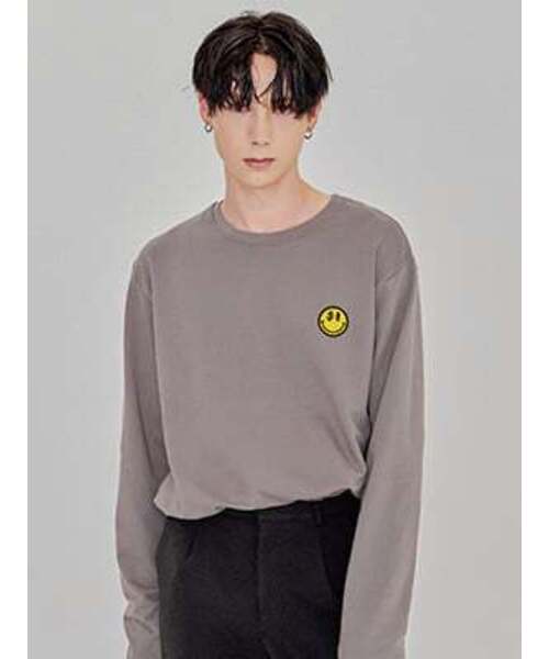 スマイルスリーブ [グレー]（Tシャツ/カットソー）｜DXOH 
