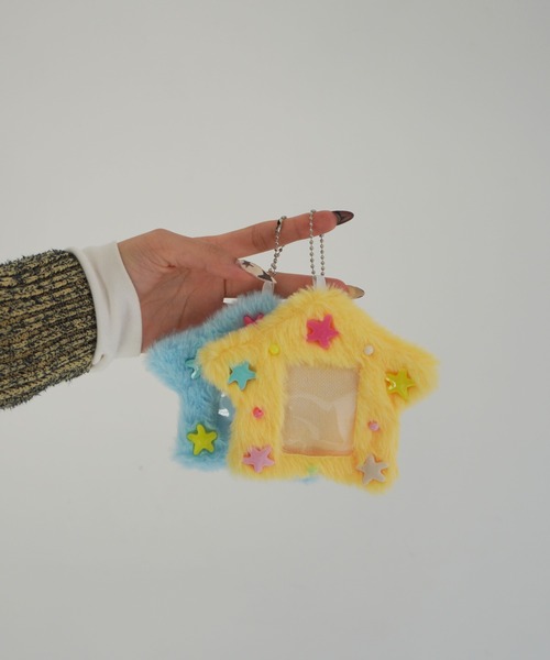 Port(ポート)の「【 Port / ポート 】 ふわもこ スター トレカケース / 定期入れケース / パスケース_(カードケース・レディース・ブルー/イエロー・FREE)」の5枚目の写真