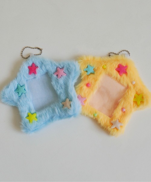 Port(ポート)の「【 Port / ポート 】 ふわもこ スター トレカケース / 定期入れケース / パスケース_(カードケース・レディース・ブルー/イエロー・FREE)」の4枚目の写真