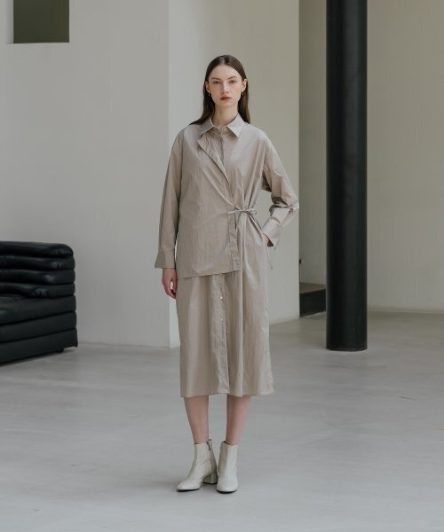 YOUNESS(ユニス)の「Double Panel Shirt Dress BG(ワンピース・レディース・その他・FREE)」の1枚目の写真