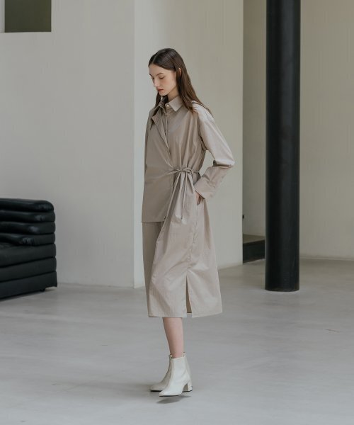 YOUNESS(ユニス)の「Double Panel Shirt Dress BG(ワンピース・レディース・その他・FREE)」の2枚目の写真