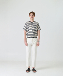 ZEMA（ジェマ）の「オールドゥ ストライプTシャツ - アイボリー（Tシャツ/カットソー）」