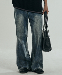 VONVAT（ヴォンバト）の「ダーティーブーツカットデニムパンツ（インディゴ）（デニムパンツ）」