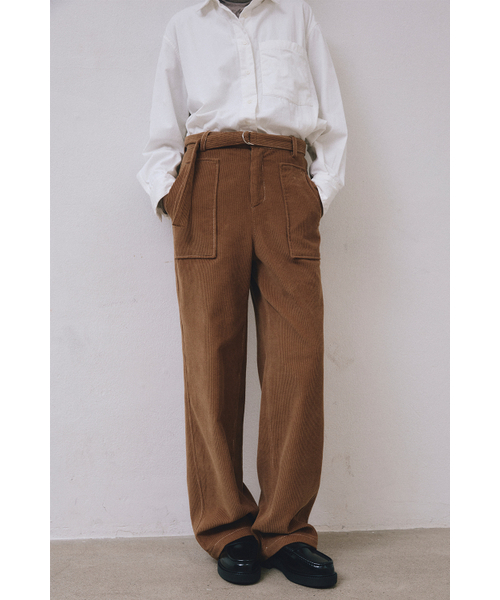 MIDNLOW(ミッドアンドロー)の「Stitched Corduroy Pants (Camel)(その他パンツ・レディース・その他・SMALL/MEDIUM)」の4枚目の写真