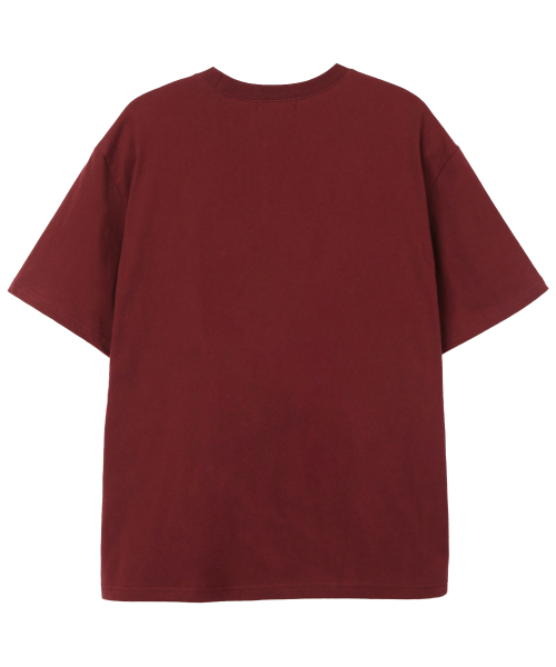 OUSE(オウズ)の「テディベアオーバーサイズ半袖Tシャツ (DS009) ワイン(Tシャツ/カットソー・レディース・その他・SMALL/MEDIUM/LARGE/X-LARGE/XX-LARGE)」の2枚目の写真