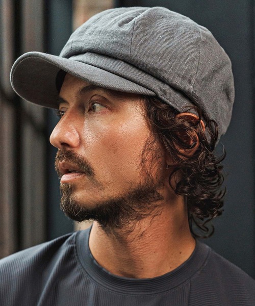 CAMBIO（カンビオ）の「mko13335- Cotton Linen Casquette キャスケット(NF-261-BO007)（キャスケット・メンズ・ブラック/グレー/カーキオリーブ/ダークベージュ・FREE）」の12枚目の写真
