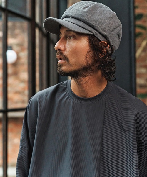 CAMBIO（カンビオ）の「mko13335- Cotton Linen Casquette キャスケット(NF-261-BO007)（キャスケット・メンズ・ブラック/グレー/カーキオリーブ/ダークベージュ・FREE）」の14枚目の写真