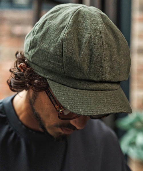 CAMBIO（カンビオ）の「mko13335- Cotton Linen Casquette キャスケット(NF-261-BO007)（キャスケット・メンズ・ブラック/グレー/カーキオリーブ/ダークベージュ・FREE）」の16枚目の写真