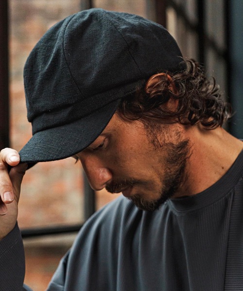 CAMBIO（カンビオ）の「mko13335- Cotton Linen Casquette キャスケット(NF-261-BO007)（キャスケット・メンズ・ブラック/グレー/カーキオリーブ/ダークベージュ・FREE）」の22枚目の写真