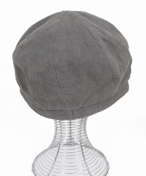 CAMBIO（カンビオ）の「mko13335- Cotton Linen Casquette キャスケット(NF-261-BO007)（キャスケット・メンズ・ブラック/グレー/カーキオリーブ/ダークベージュ・FREE）」の7枚目の写真