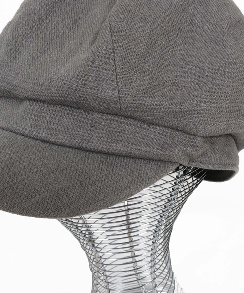 CAMBIO（カンビオ）の「mko13335- Cotton Linen Casquette キャスケット(NF-261-BO007)（キャスケット・メンズ・ブラック/グレー/カーキオリーブ/ダークベージュ・FREE）」の8枚目の写真