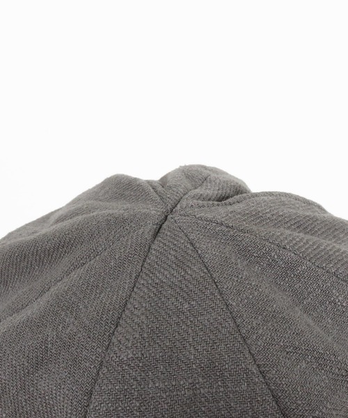 CAMBIO（カンビオ）の「mko13335- Cotton Linen Casquette キャスケット(NF-261-BO007)（キャスケット・メンズ・ブラック/グレー/カーキオリーブ/ダークベージュ・FREE）」の9枚目の写真