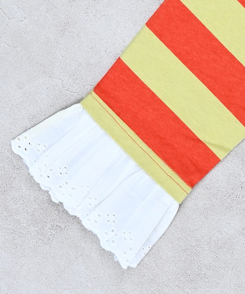 MARKEY'S（マーキーズ）の「レースフリルカラーボーダーロンティー（Tシャツ/カットソー・キッズ・レッド系その他/ピンク系その他/ブラック系その他・140/130/120/110/100/90/150）」の19枚目の写真