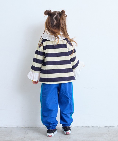 MARKEY'S（マーキーズ）の「レースフリルカラーボーダーロンティー（Tシャツ/カットソー・キッズ・レッド系その他/ピンク系その他/ブラック系その他・140/130/120/110/100/90/150）」の17枚目の写真