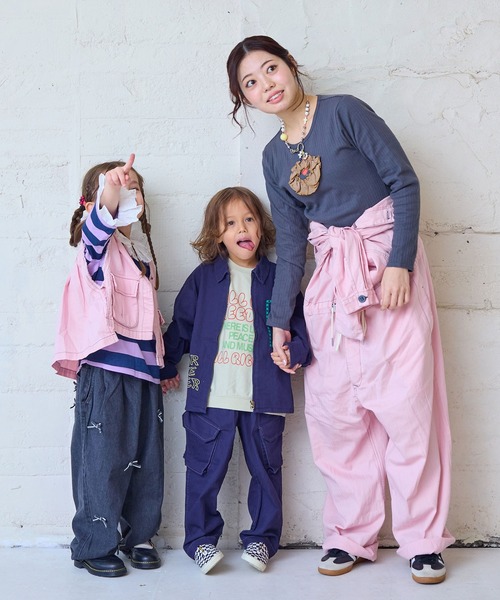 MARKEY'S（マーキーズ）の「レースフリルカラーボーダーロンティー（Tシャツ/カットソー・キッズ・レッド系その他/ピンク系その他/ブラック系その他・140/130/120/110/100/90/150）」の12枚目の写真