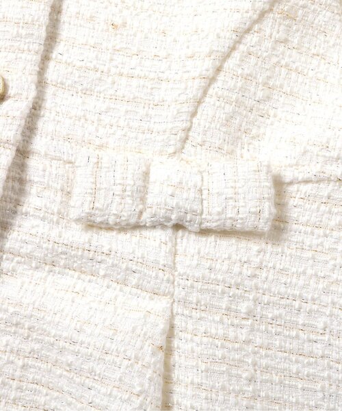 apres les cours（アプレレクール）の「ツイードペプラムセットアップ＿アプレレクールマシェリ（セットアップ・キッズ・アイボリー・90/100/110/120/130/140）」の4枚目の写真