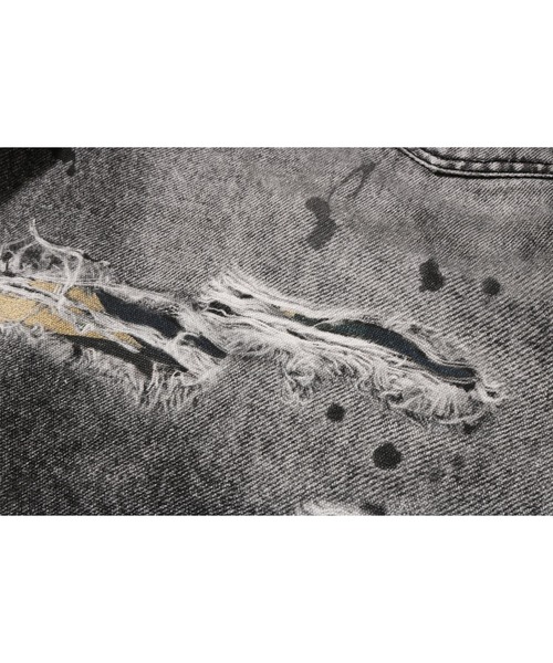 A BATHING APE(アベイシングエイプ)の「BAPE STA FAKE PRINT RELAXED FIT SHORTS(その他パンツ・メンズ・ブラック/ライトインディゴブルー・MEDIUM/X-LARGE/SMALL/XX-LARGE/LARGE)」の7枚目の写真