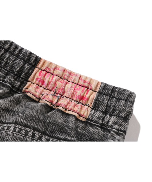 A BATHING APE(アベイシングエイプ)の「BAPE STA FAKE PRINT RELAXED FIT SHORTS(その他パンツ・メンズ・ブラック/ライトインディゴブルー・MEDIUM/X-LARGE/SMALL/XX-LARGE/LARGE)」の9枚目の写真