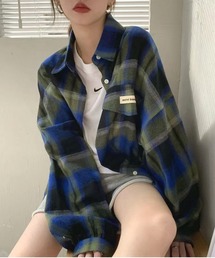 blackdia ocean オーバーサイズ オンブレチェックシャツ