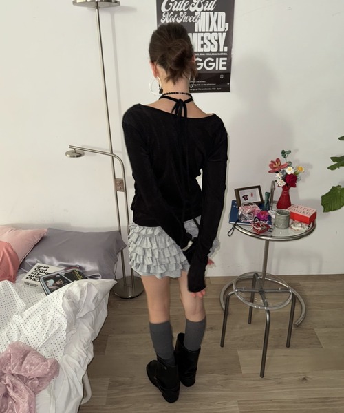 SHAGGIE（シャギー）の「マイクロフリルミニショートパンツ（その他パンツ・レディース・ブラック/ブラウン/グレー・FREE）」の21枚目の写真