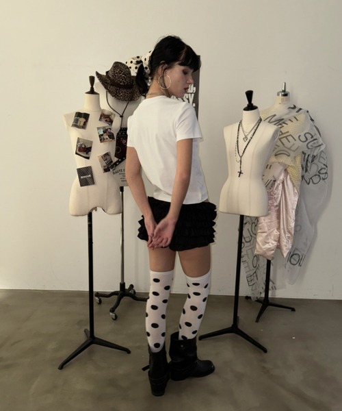 SHAGGIE（シャギー）の「マイクロフリルミニショートパンツ（その他パンツ・レディース・ブラック/ブラウン/グレー・FREE）」の9枚目の写真