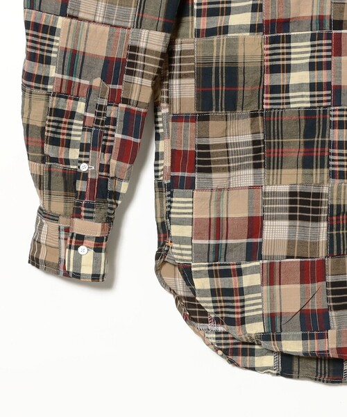 BEAMS PLUS（ビームスプラス）の「B.D. Classic-fit Patchwork Madras（シャツ/ブラウス・メンズ・ブラウン・X-LARGE/LARGE/MEDIUM/SMALL）」の7枚目の写真