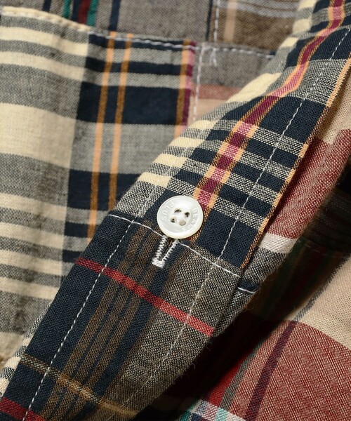 BEAMS PLUS（ビームスプラス）の「B.D. Classic-fit Patchwork Madras（シャツ/ブラウス・メンズ・ブラウン・X-LARGE/LARGE/MEDIUM/SMALL）」の9枚目の写真