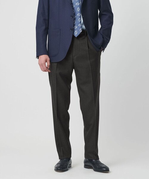 UNITED ARROWS（ユナイテッドアローズ）の「サージ クリース テーパード １プリーツ スラックス（スラックス・メンズ・ダークグレー/グレー系・50/48/46/44/52）」の16枚目の写真