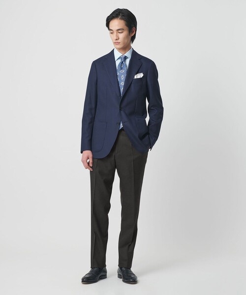 UNITED ARROWS（ユナイテッドアローズ）の「サージ クリース テーパード １プリーツ スラックス（スラックス・メンズ・ダークグレー/グレー系・50/48/46/44/52）」の17枚目の写真