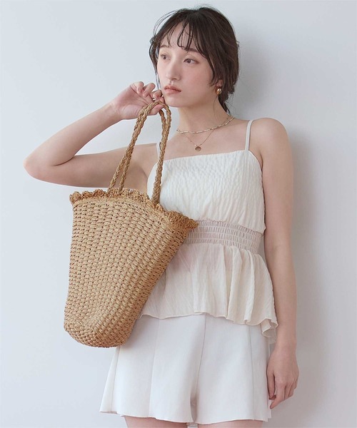 SEA DRESS(シードレス)の「選べる2typeかごバッグ(かごバッグ・レディース・ベージュ/ライトベージュ・FREE)」の4枚目の写真