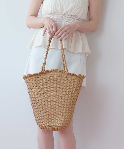 SEA DRESS(シードレス)の「選べる2typeかごバッグ(かごバッグ・レディース・ベージュ/ライトベージュ・FREE)」の5枚目の写真