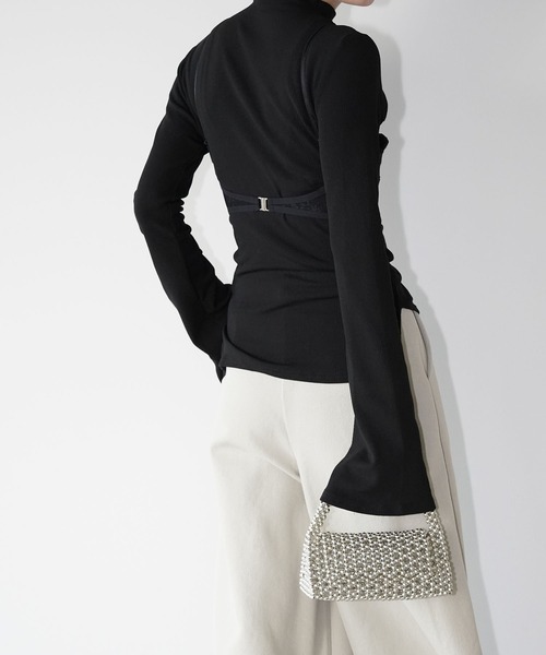 chuclla（チュクラ）の「カットアウト リブトップス chw26s038（Tシャツ/カットソー・レディース・ブラック/グレー/ホワイト・FREE）」の15枚目の写真