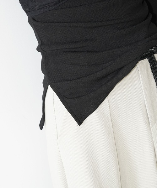 chuclla（チュクラ）の「カットアウト リブトップス chw26s038（Tシャツ/カットソー・レディース・ブラック/グレー/ホワイト・FREE）」の16枚目の写真