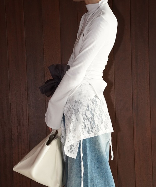 chuclla（チュクラ）の「カットアウト リブトップス chw26s038（Tシャツ/カットソー・レディース・ブラック/グレー/ホワイト・FREE）」の18枚目の写真