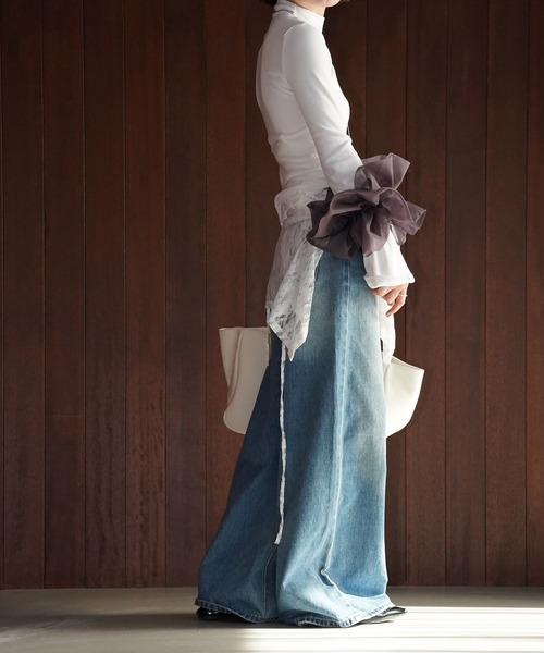 chuclla（チュクラ）の「カットアウト リブトップス chw26s038（Tシャツ/カットソー・レディース・ブラック/グレー/ホワイト・FREE）」の22枚目の写真