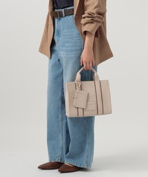 BAYFLOW | [カードケース付き]パッチロゴコンビBOXトート(ハンドバッグ)